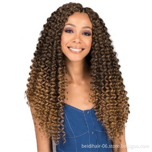 18 24 inch Curly Crochet Hair Passion Twist Water Wave Pre looped Crochet Hair Curly Braiding for Bohemian Twist Butterfly locs